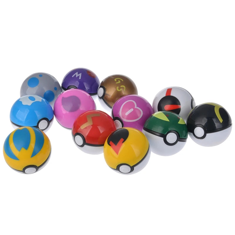12 Pcs/Set Pokemon Pikachu Pokeball Action Figure Pokemon Game Poke