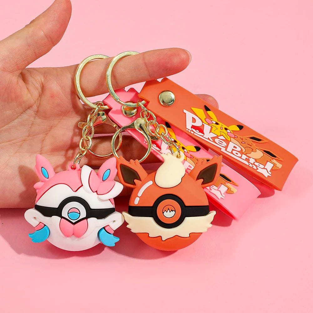 Poké Ball Keychain, Heavy Duty Metal Pokémon Ball Keychain, Anime