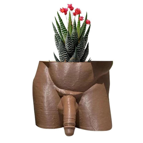 Resin Plant Pot Decor Sexy Men Naked Butt Flower Growing Pot Desktop