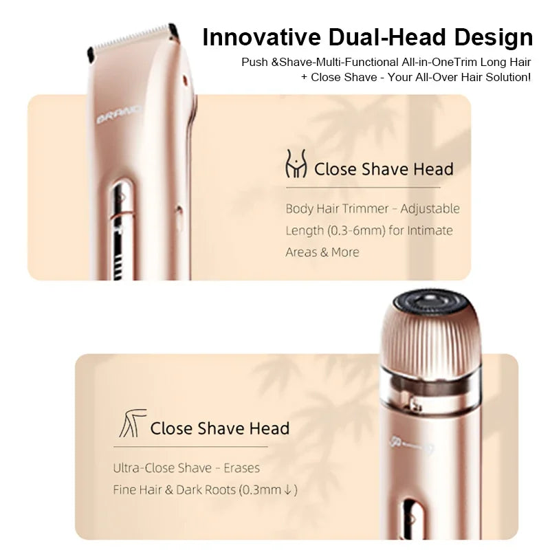 Double Head Electric Shaver Portable Body Epilator 2 in 1 Lady