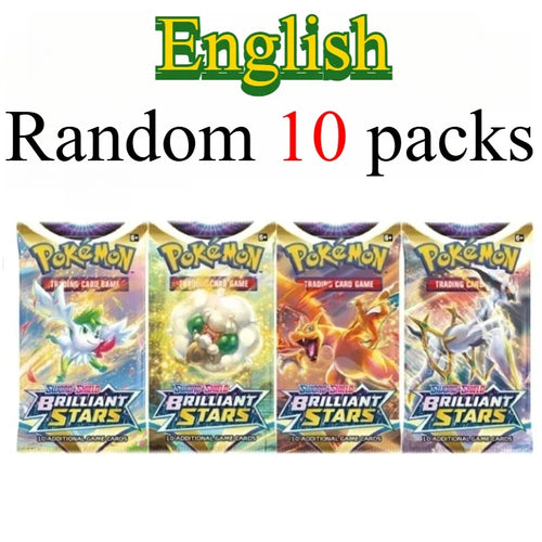 10 Pokémon Card Packs, Bright Stars,151 Prismatic Evolutions,PALDEAN