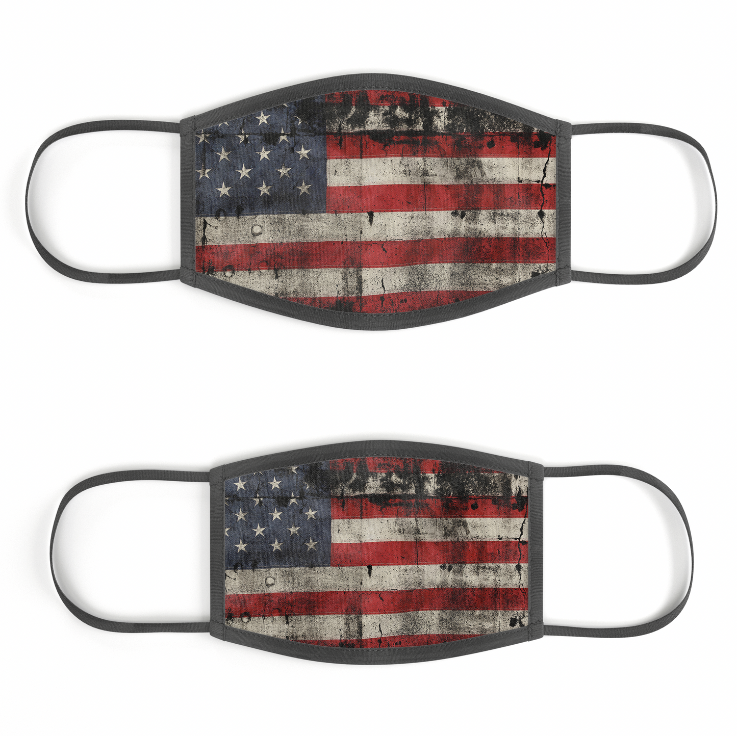 American Distressed Flag Panel - Made in USA Mouth Cover Unisex