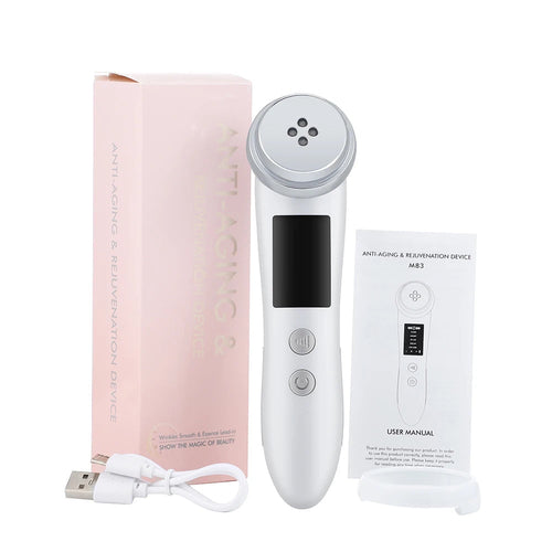 5 in 1 RF EMS Microcurrent Face Lifting Device Vibration LED Photo