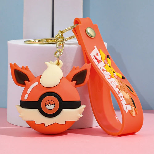 Poké Ball Keychain Set, PVC Pokémon Ball Keychain, Official Style