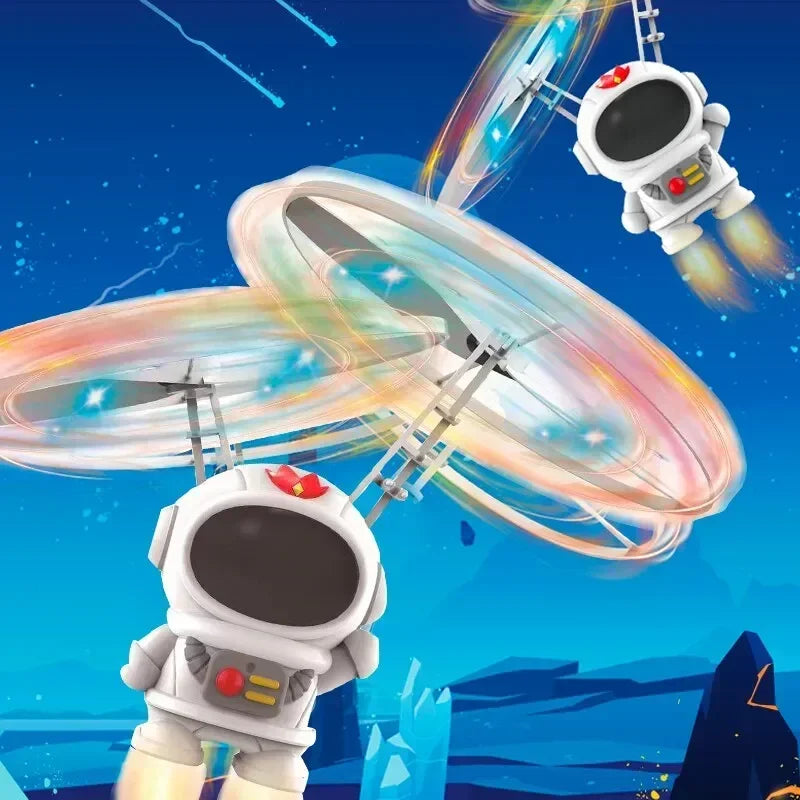 Levitating Luminous Flying Robot Astronaut Toy Aircraft