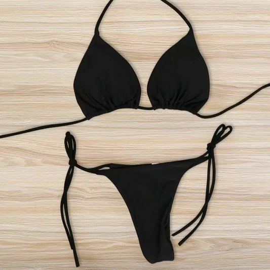 European and American Neck Strap Bikini Sexy Swimsuit WOMEN'S Split