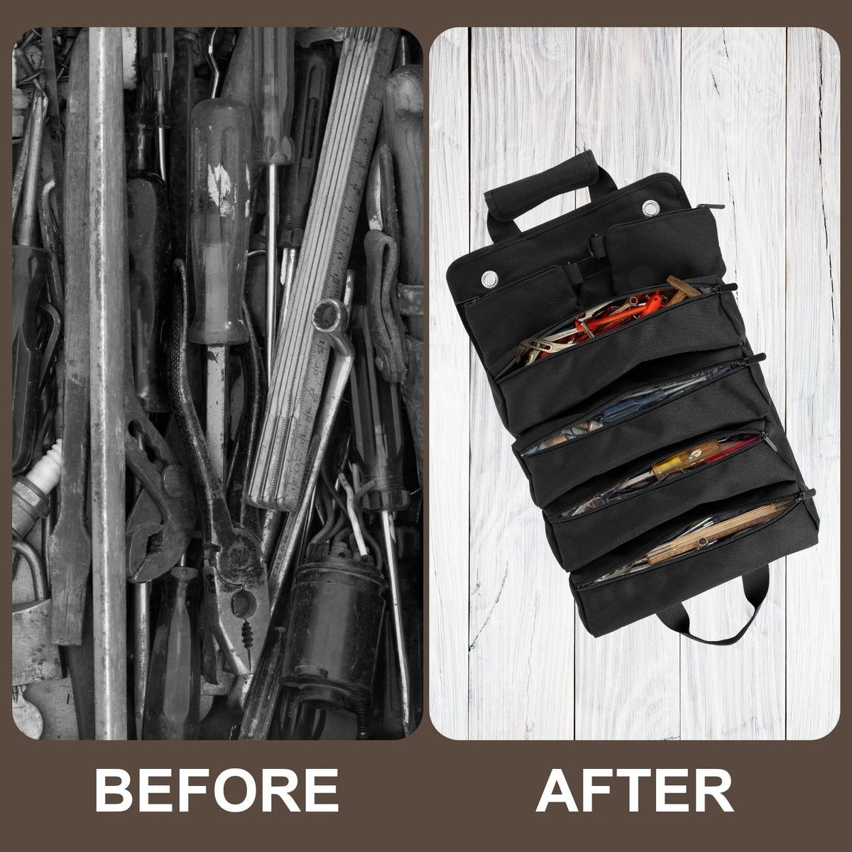 Multi-Purpose Tool Bag Roll Up Tool Bag Oxford Cloth Heavy Duty Tool