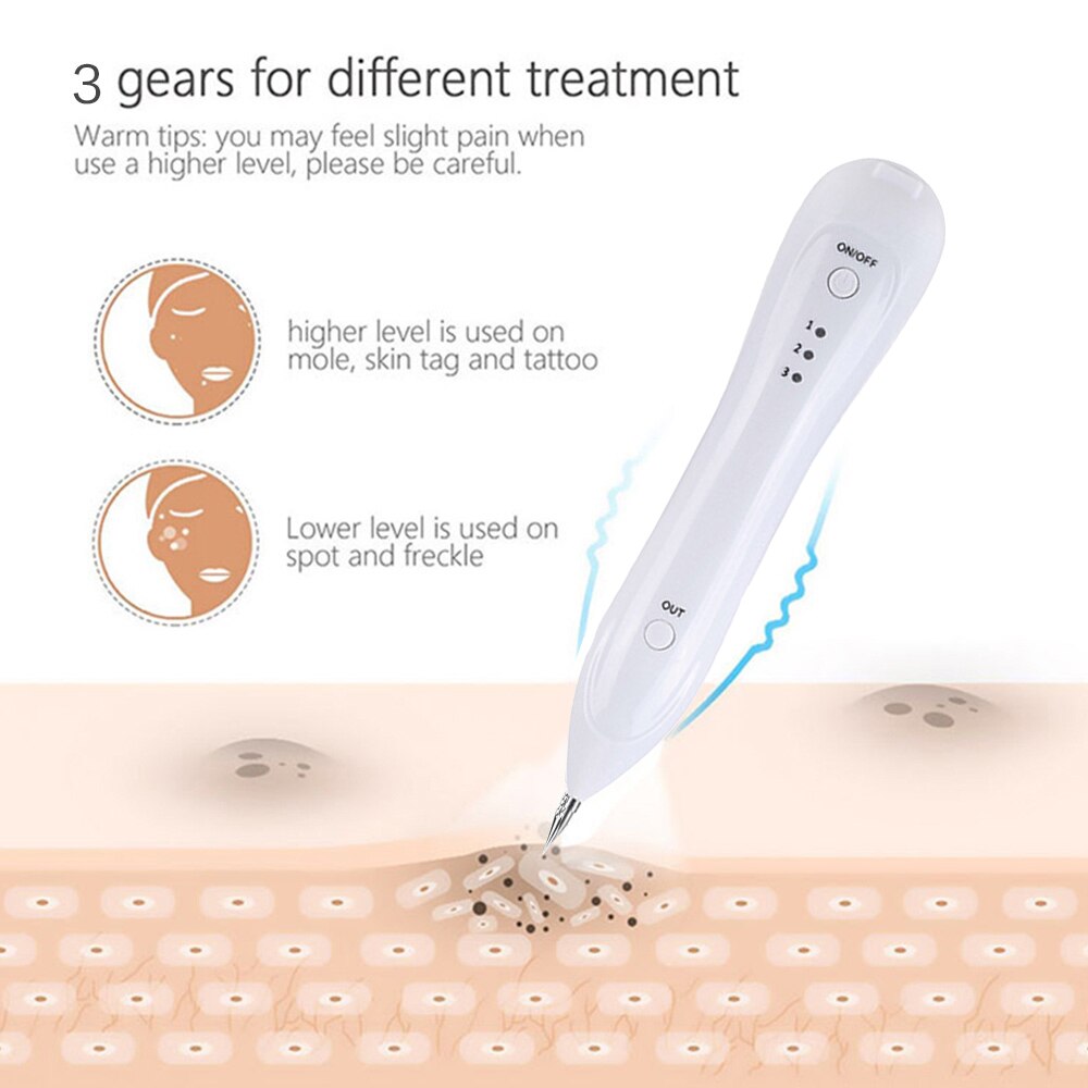 Electric Plasma Jet Pen Freckle Remover Machine  Mole Removal Dark