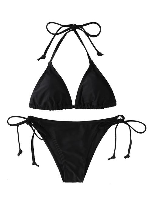 2Pc/Set 2024 Fashion Sexy Swimsuit Women Bikinis Set Triangle Swimwear