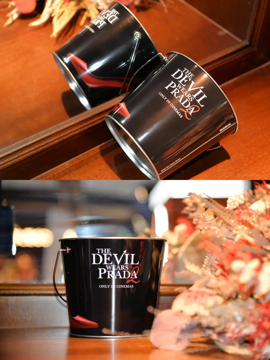 Mtime Popcorn Bucket Insulated Tumbler The Devil Wears Prada 2 Movie
