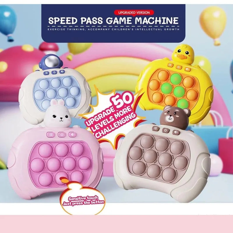 Pop Fidget Game Quick Push Bubble Game Handle Toy Anti-Stress Toys