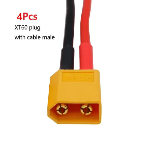 4pcs XT60 Battery Male Female Connector Plug 10cm 14AWG Silicone Wire