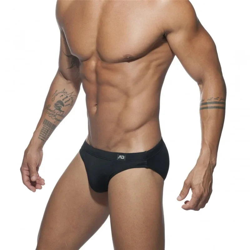 Solid Push up Men Neon Swim Bikni Brief Trunks Unerwear Sexy Swimwear