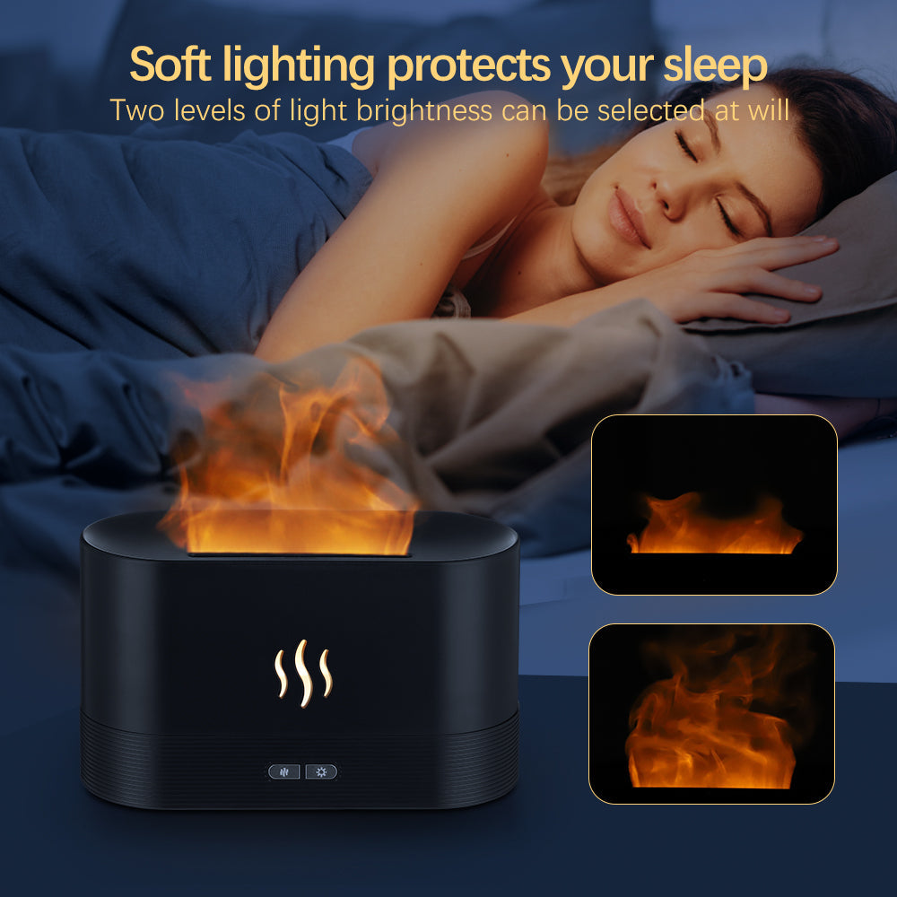 Flame Essential Oil Diffuser Air Humidifier Aromatherapy Fragrance and