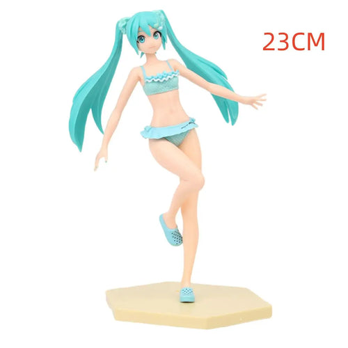 Anime Hatsune Miku Figure Wedding Dress Action Figures Kawaii Swimsuit