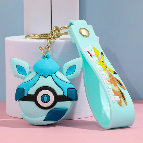 Poké Ball Keychain Set, PVC Pokémon Ball Keychain, Official Style