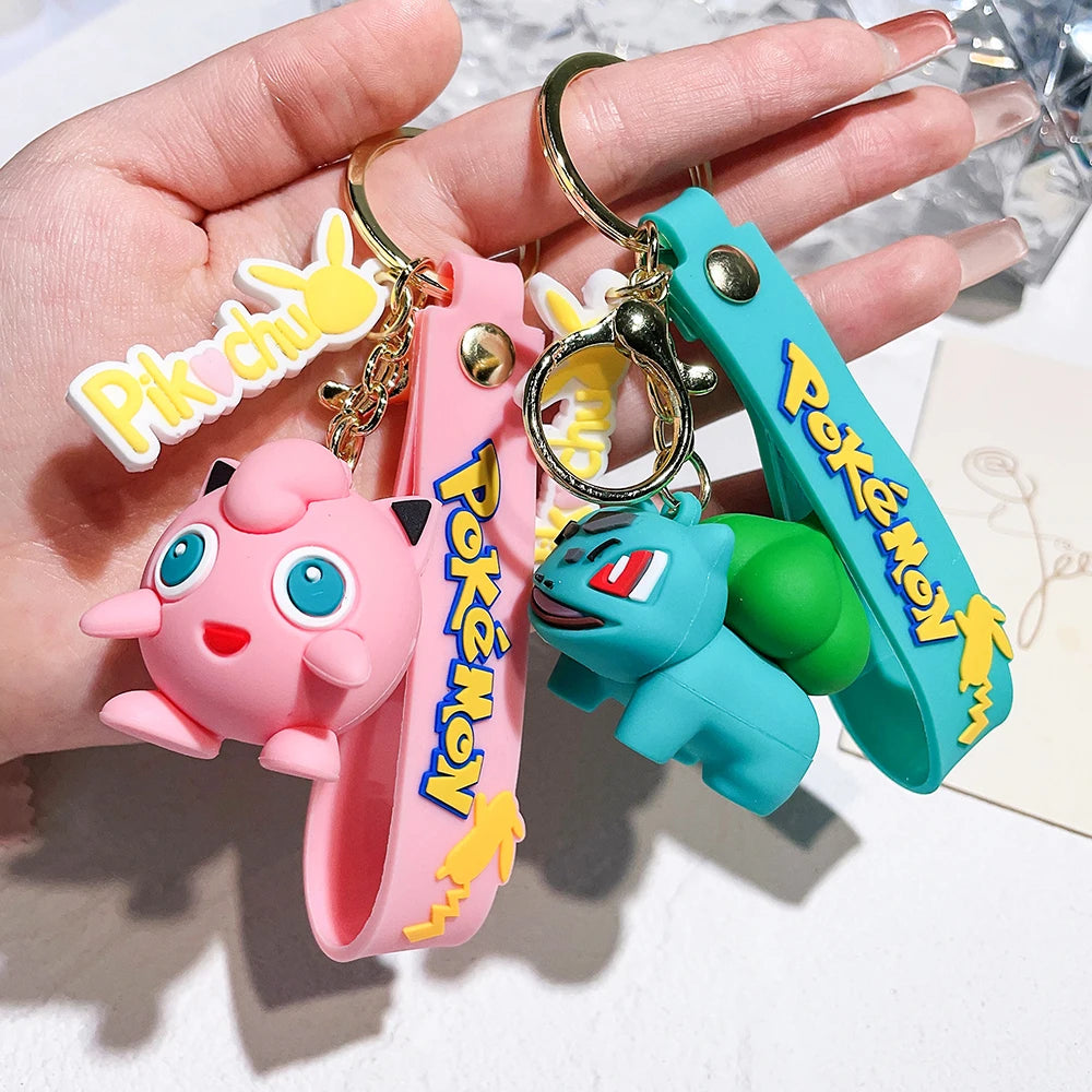 Pokemon Keychain Pikachu Anime Action Figure Toy Kawaii Cartoon