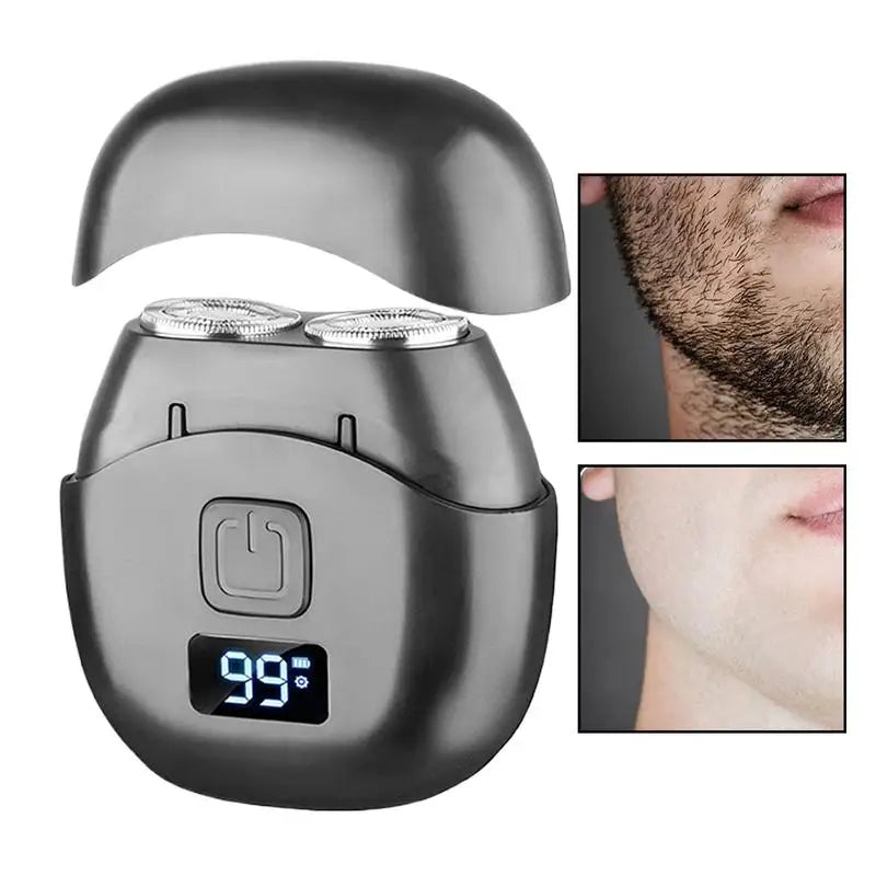 Mini Electric Shaver Double Head Men's Razor Beard Trimmer Shaver  Men