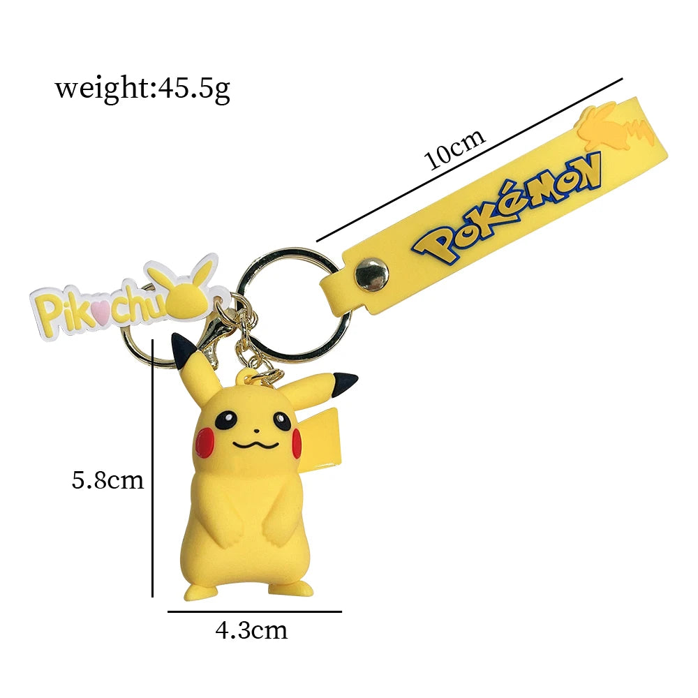 Pokemon Keychain Pikachu Anime Action Figure Toy Kawaii Cartoon