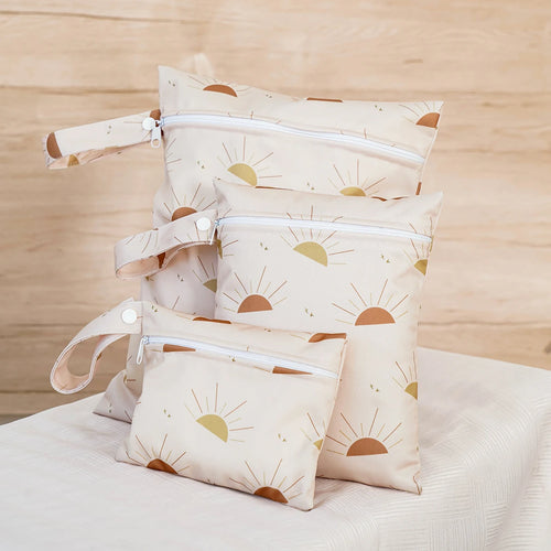 Elinfant 3PCS Portable Wet Dry Bag For Swimsuits,Waterproof Diaper