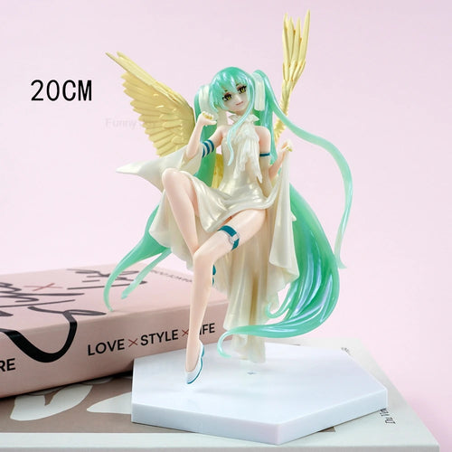 Anime Hatsune Miku Figure Wedding Dress Action Figures Kawaii Swimsuit