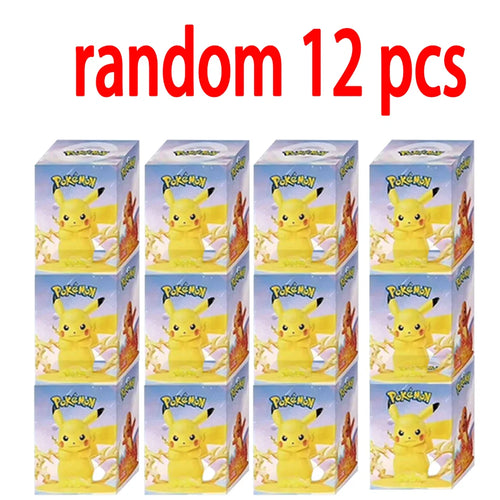12 style Pok é mon Action Dolls Pikachu Blind Box Anime Models Desktop