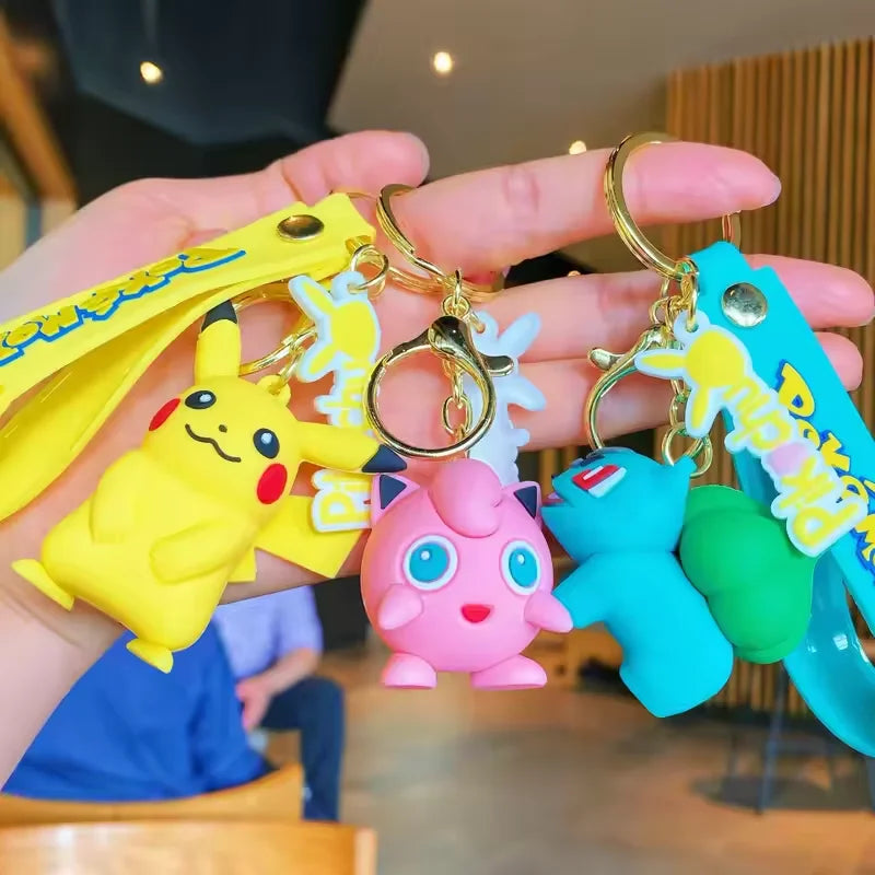 Original Pikachu figurine fashionable cartoon keychain Pokémon anime