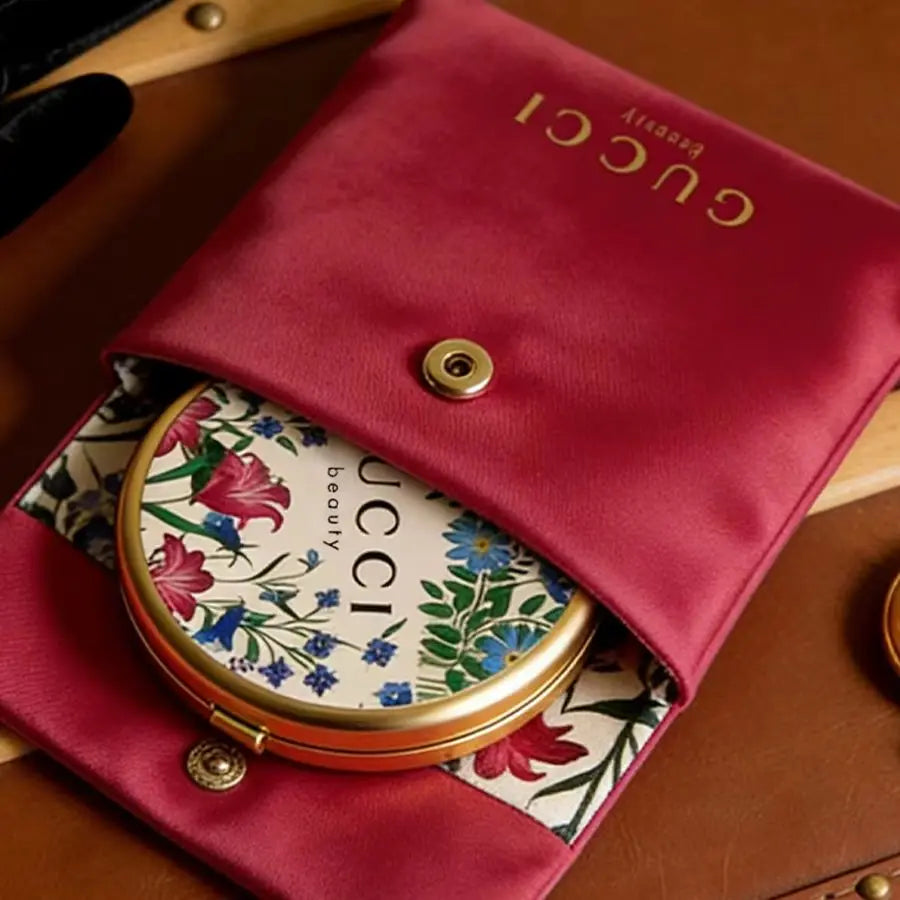 Gucci Gucci’s bag Classic Floral Pattern Portable Compact Hand Mirror
