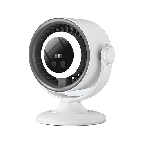 Turbo Desk Fan With Digital Display 100 Speed Rechargeable Air