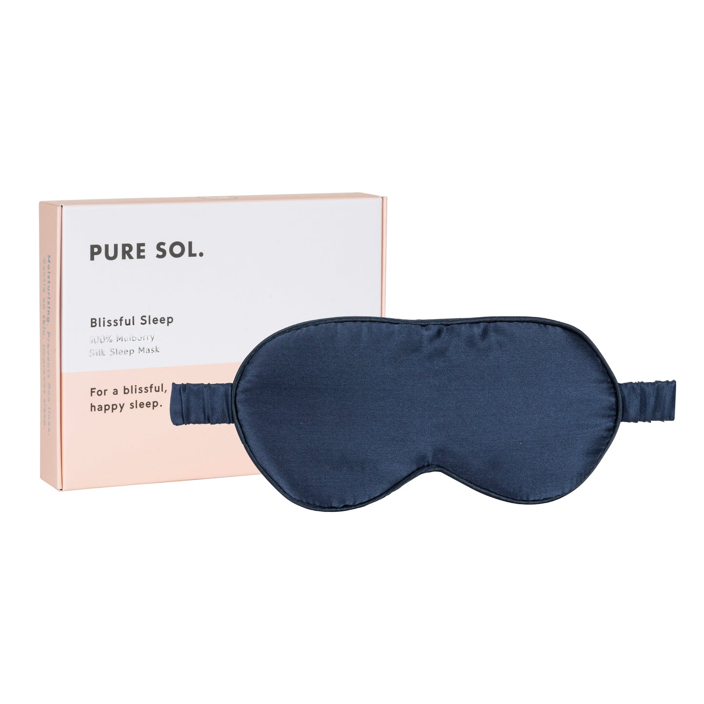 PURE SOL. Beauty Silk Sleep Eye Mask- Black Onyx