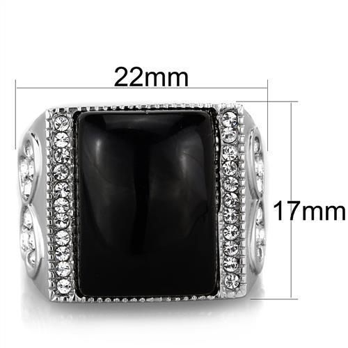 TK1767 - High polished (no plating) Stainless Steel Ring with