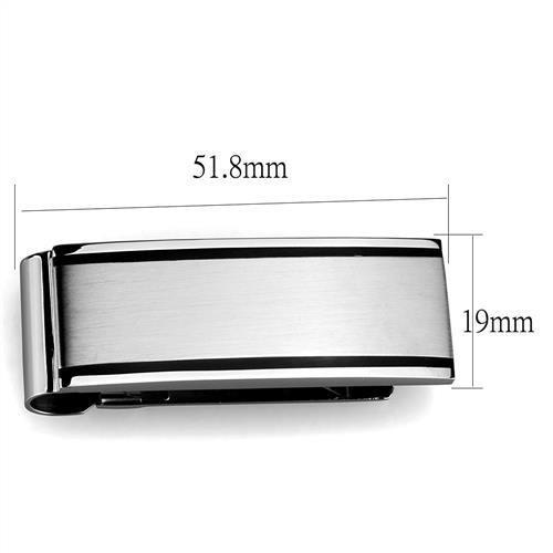 TK2073 - High polished (no plating) Stainless Steel Money clip with No
