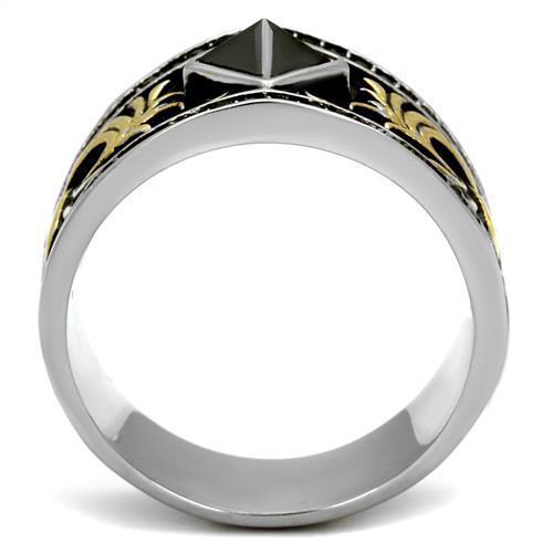 TK2232 - Two-Tone IP Gold (Ion Plating) Stainless Steel Ring with