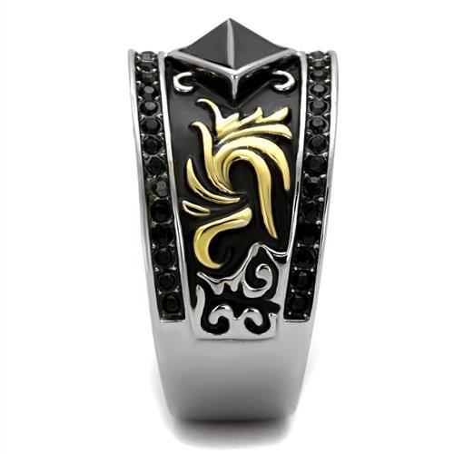 TK2232 - Two-Tone IP Gold (Ion Plating) Stainless Steel Ring with