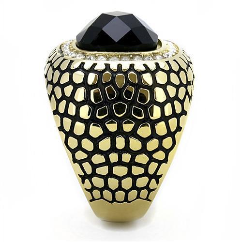 TK3221 - IP Gold(Ion Plating) Stainless Steel Ring with Synthetic