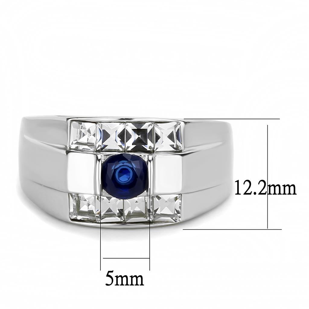 TK3463 - High polished (no plating) Stainless Steel Ring with