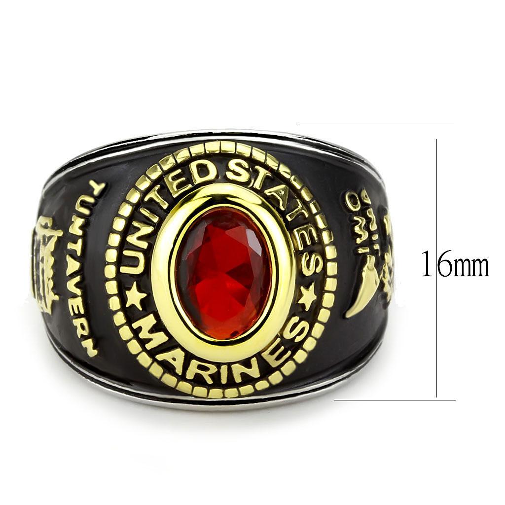 TK3723 - Two-Tone IP Gold (Ion Plating) Stainless Steel Ring with