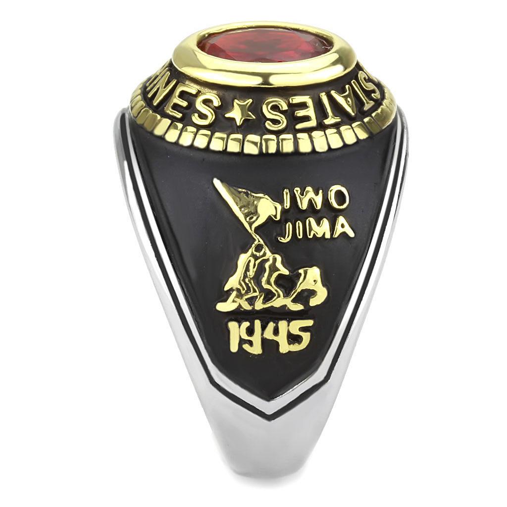 TK3723 - Two-Tone IP Gold (Ion Plating) Stainless Steel Ring with