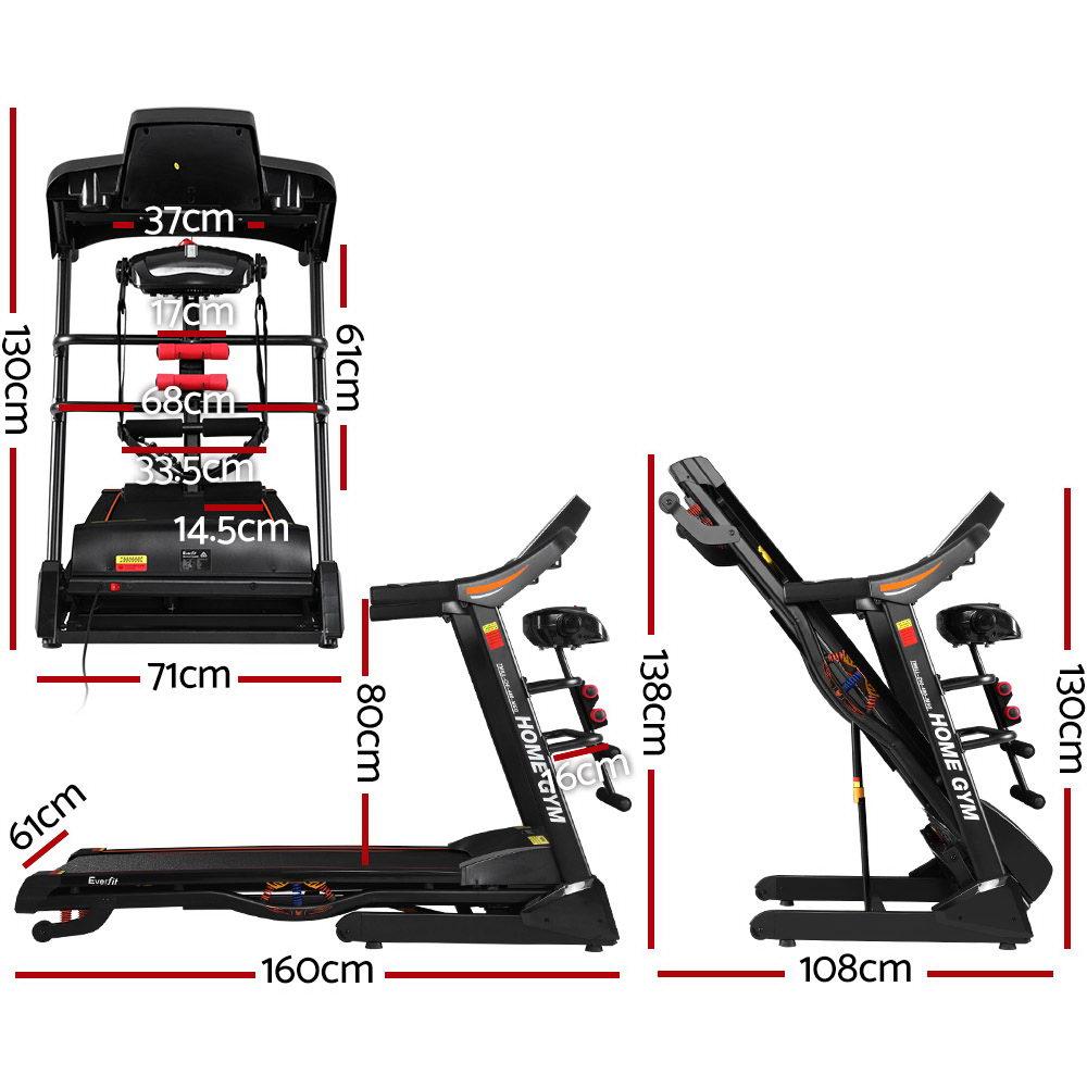 Everfit Treadmill Electric Home Gym Fitness Exercise Machine w/