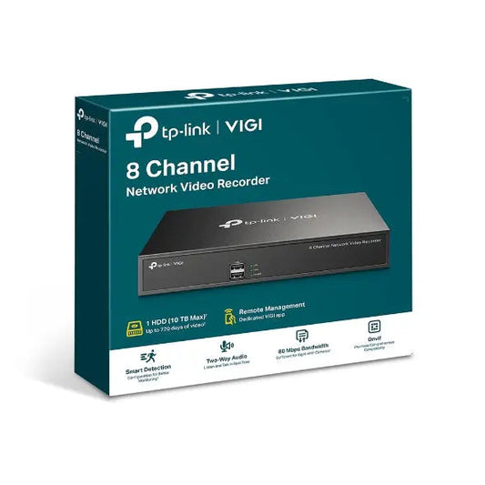 TP-LINK VIGI NVR1008H VIGI 8 Channel Network Video Recorder, 24/7