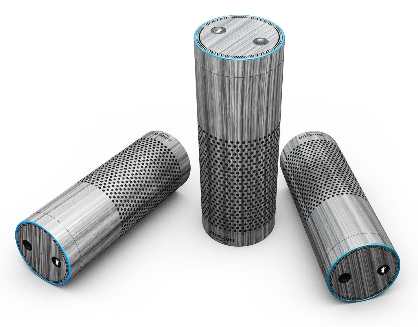Textured Gray Dyed Surface - Full-Body Skin-Kit for the Amazon Echo