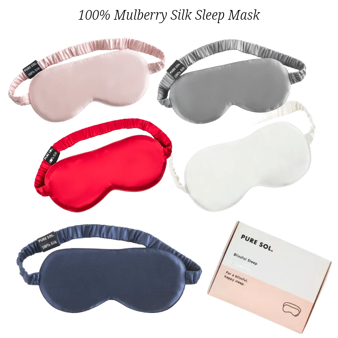 PURE SOL. Beauty Blissful Sleep 100% Mulberry Silk Sleep Eye Mask