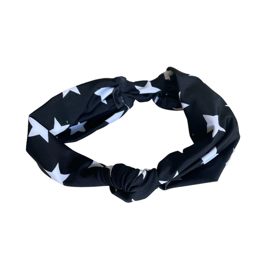 Matching Headbands- Black Stars