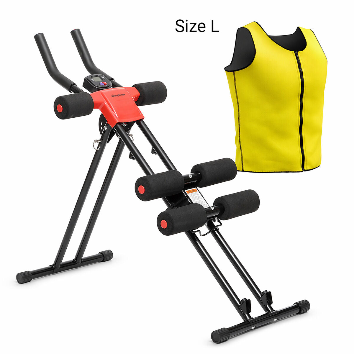 Pack Folding Abdominal Machine with Exercise Guide and Men’s Sauna