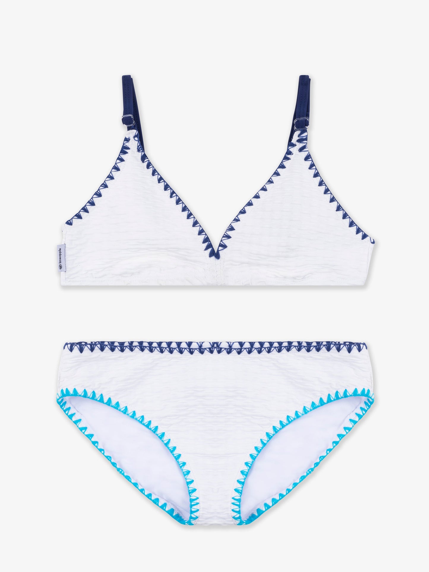 VALERIE- White Trimmed Bikini