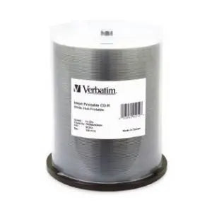 VERBATIM CD-R 700MB 100Pk White Wide InkJet 52x
