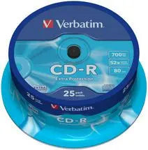VERBATIM CD-R 700MB 25Pk Spindle 52x