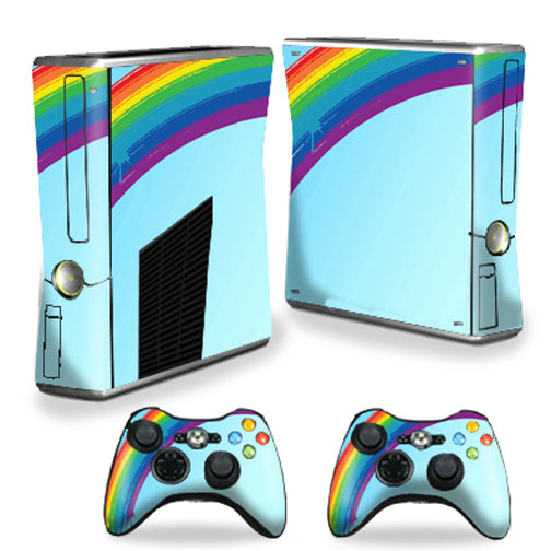MightySkins XBOX360S-Rainbow Skin Decal Wrap Cover for Xbox 360 S Slim