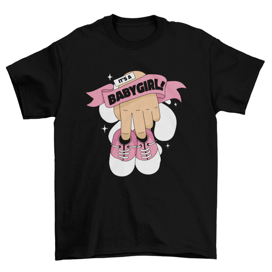 Baby girl shoes t-shirt design