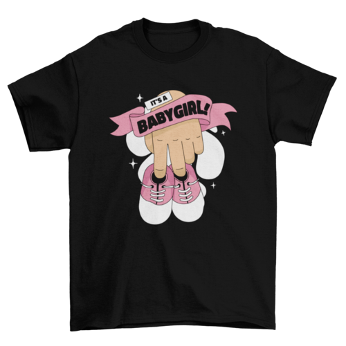 Baby girl shoes t-shirt design